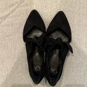Suede Bow Tie Flats